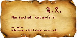 Marischek Katapán névjegykártya